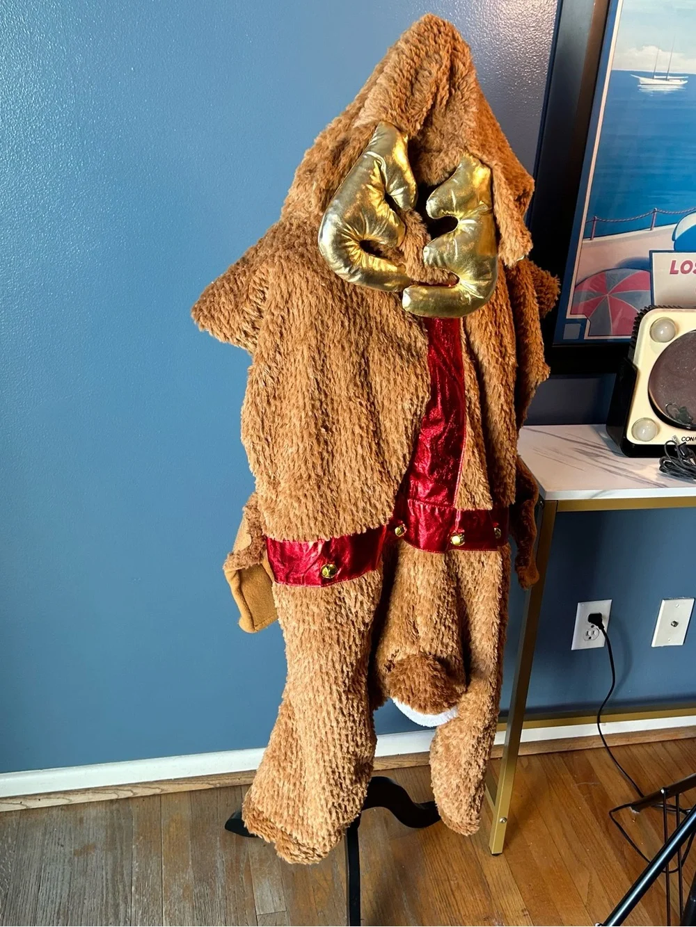 ⭐️ 5 for $25⭐️ I ❤️ U dog Reindeer Costume with Gold Antlers